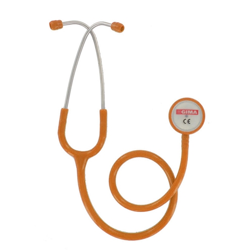 Classic double head stethoscope for adults - Y-tube orange
