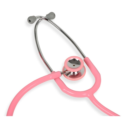 Wan paediatric dual head stethoscope - Y-tube pink