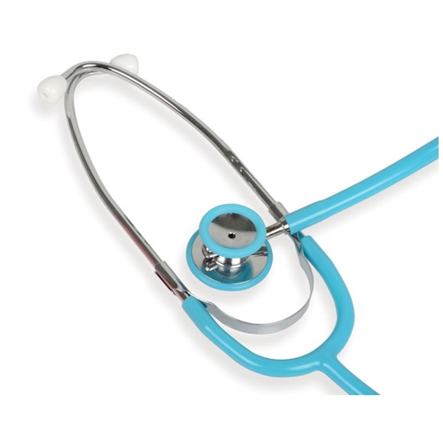 Wan paediatric double head stethoscope - Y-tube light blue