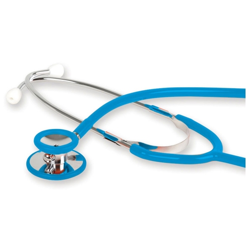 Wan double head stethoscope for adults - Y-tube blue