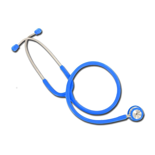 Wan double head stethoscope for adults - Y-tube blue